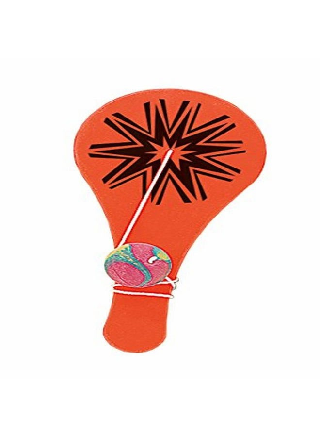 Unique Assorted Colors Mini Paddle Balls (Pack of 8) - Fun, Durable & Portable Design, Perfect for Outdoor Family Games & Beach Activities