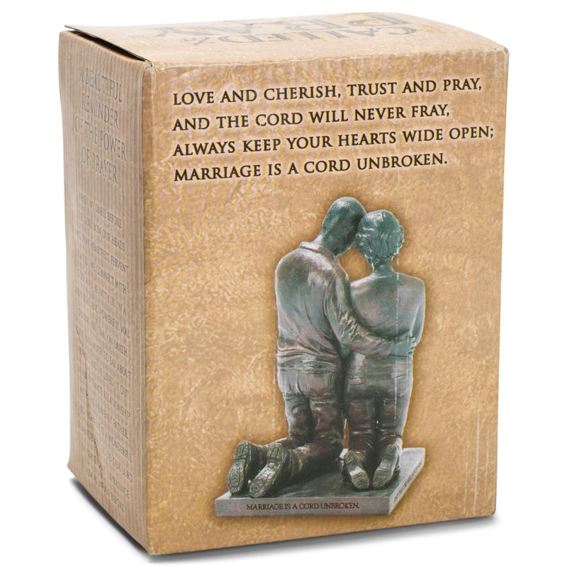 Dicksons Praying Husband and Wife 5 inch Grey Resin Stone Table Figurine - Image 3
