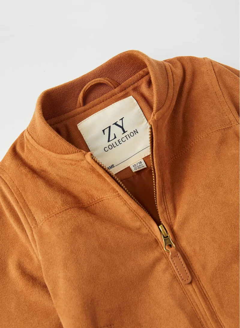 Zippy Suede-Like Jacket for Baby Boys, Brown