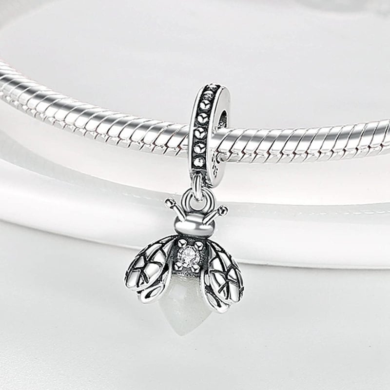 MULA 925 Sterling Silver Charms for Bracelets and Necklaces Airplane Passport Dangle Pendants Beads Butterfly Dragonfly Charms Jewelry Charm for Women - Image 1