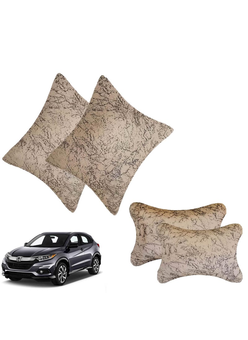 Adroitz Adroitz Velvet Car Neck Rest Pillow Cushion for All CarsPack of 4 Ad225  - Image 1
