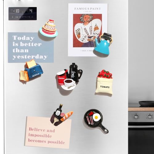 Favensen Food Fridge Magnets for Fridge Fun Cute Magnet Refrigerator Stickers for Kitchen Magnet Decorative Strong Resin Magnets Home Decor Office 7PACK - Image 2