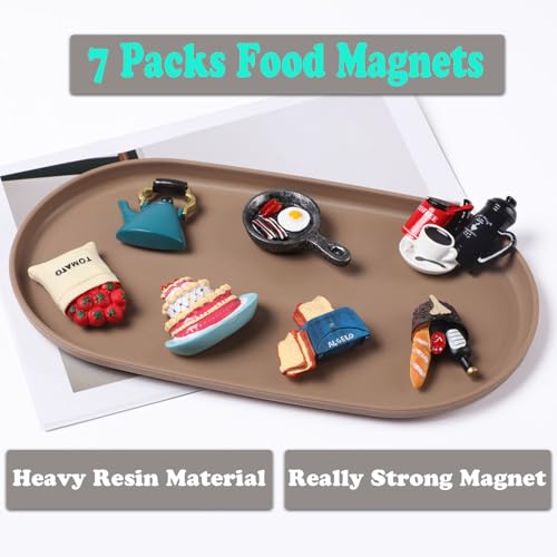 Favensen Food Fridge Magnets for Fridge Fun Cute Magnet Refrigerator Stickers for Kitchen Magnet Decorative Strong Resin Magnets Home Decor Office 7PACK - Image 3