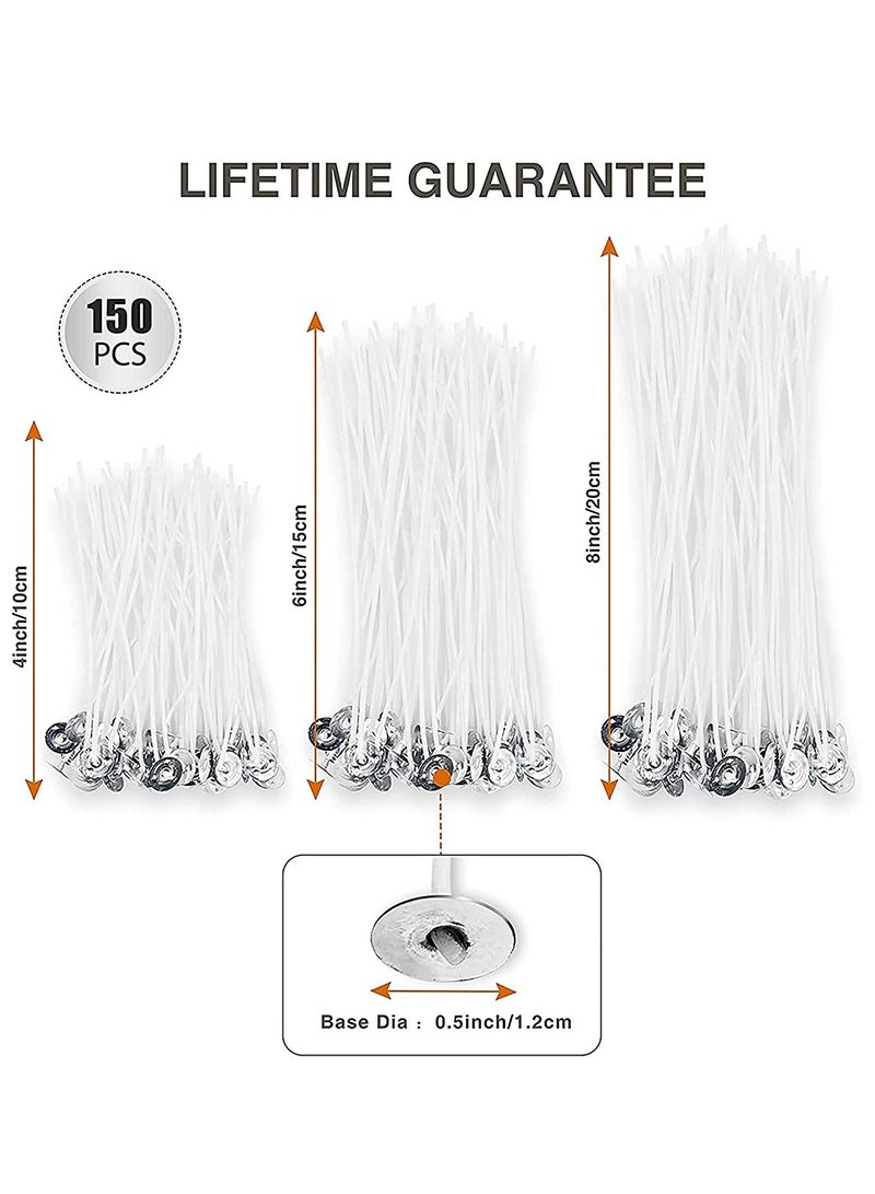 SOLARAE 150 Cotton Candle Wicks - 10cm/15cm/20cm Low Smoke Natural Wicks for Candle Making and DIY Projects, Perfect for Crafting Beautiful Candles. - Image 4