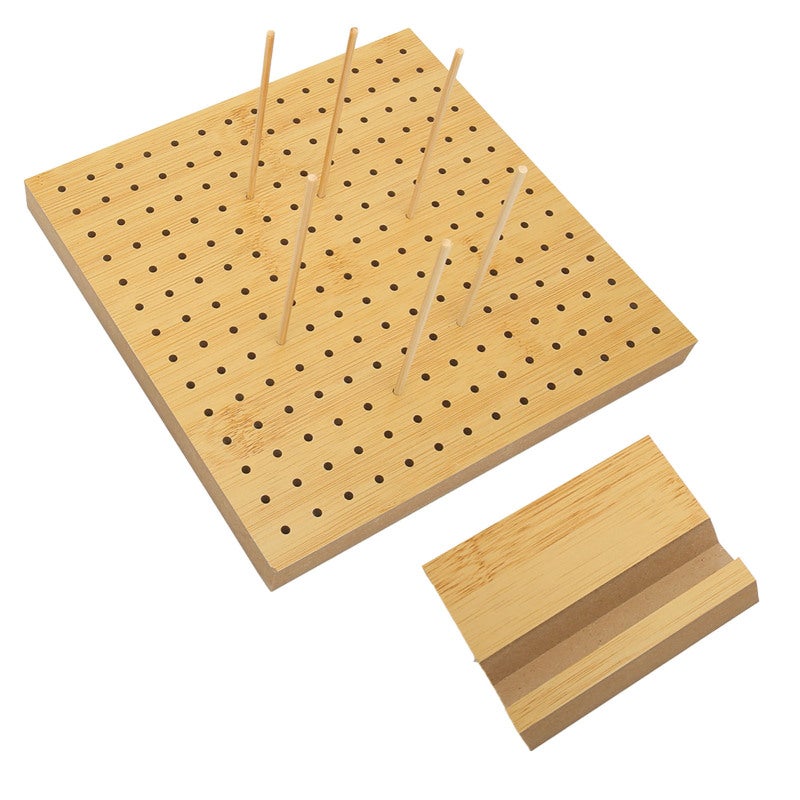 لوحة تثبيت الكروشيه 100×40×0.3 سم من الخشب الاصطناعي القابل لإعادة الاستخدام - مع دبابيس، لوحة تثبيت مصقولة جيدًا لمنتجات الكروشيه لمحبي والنوابذ للمبتدئين والأمهات - Image 3