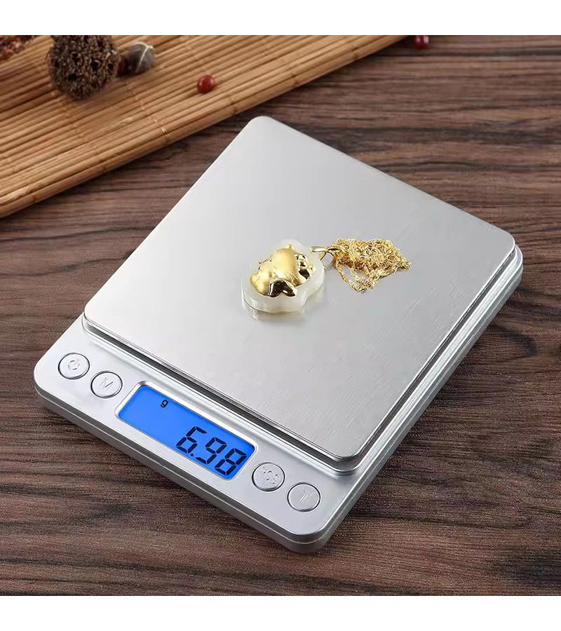 Portable Postal Scale with Tray 2000g 0.1g Multi Unit One Key Zero Desktop Mini - Image 1