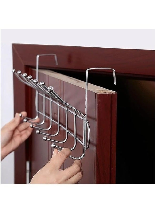 Metal door hanger 6 hooks without nails - Image 4