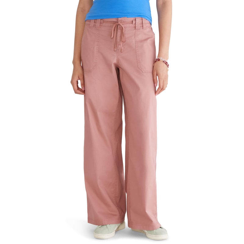 Aeropostale Low-Rise Baggy Wide-Leg Jean, BURLWOOD, M - Image 1