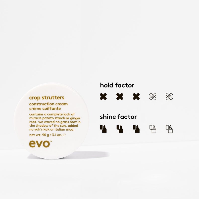 EVO Crop Strutters Construction Cream - Full Size, Medium Hold Hair Styling Cream For Definition, Texture, Style Control & Medium Shine - 3.1oz - Image 4