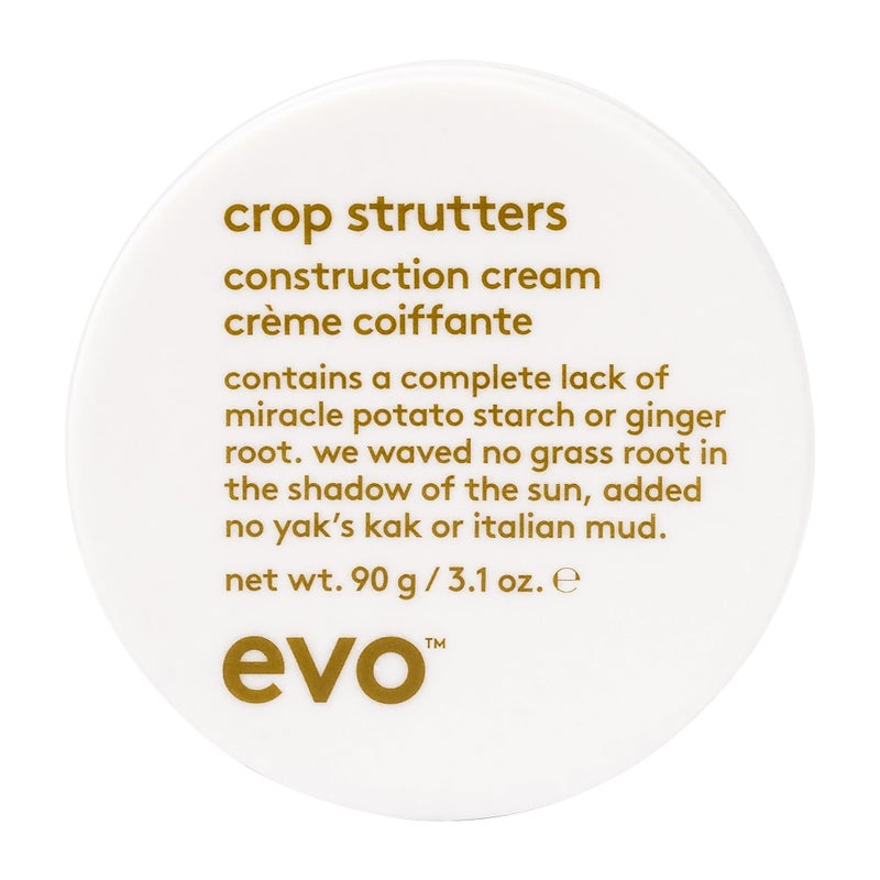 EVO Crop Strutters Construction Cream - Full Size, Medium Hold Hair Styling Cream For Definition, Texture, Style Control & Medium Shine - 3.1oz - Image 1