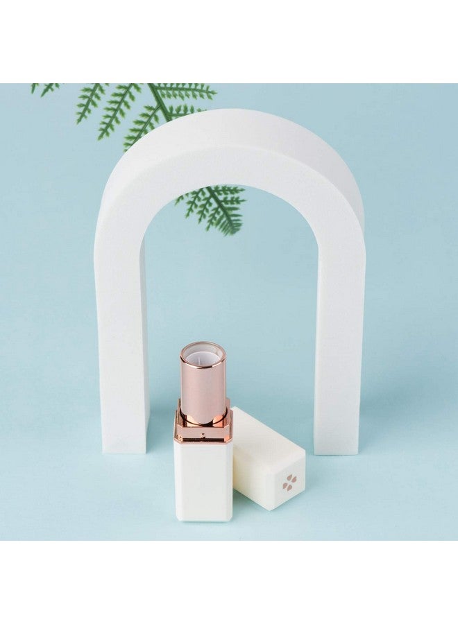 ألون 10 قطع من أنابيب أحمر الشفاه الفارغة البيضاء من Allwon، عبوة مرطب شفاه DIY (أنبوب مربع) - Image 5