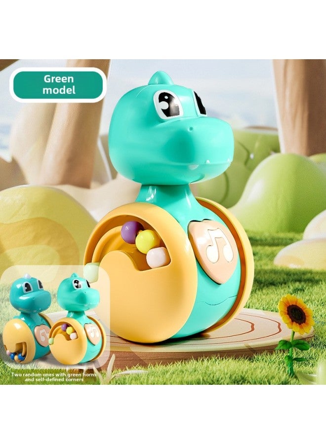 Baby Toy Tumbleweed Deer Dinosaur Sound Making Sliding Cute 0-2 Years Old Toddler Plaything Non Toxic Plastic Crawling Grasping-Color:B65 Dinosaur Sliding Tumbler  - Image 1