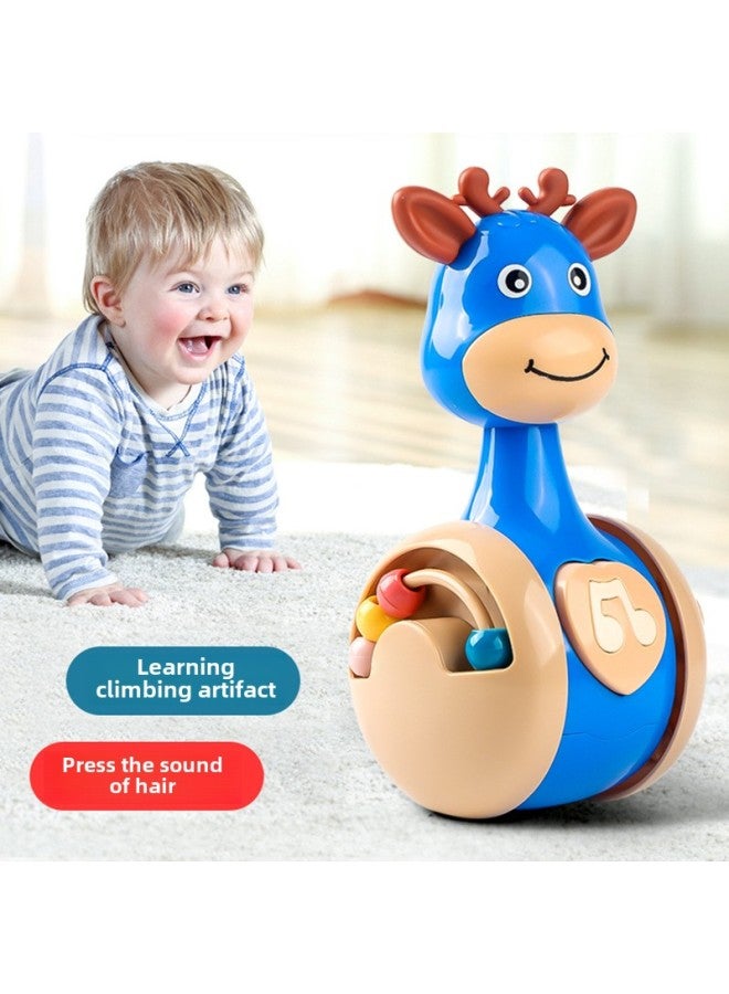 Baby Toy Tumbleweed Deer Dinosaur Sound Making Sliding Cute 0-2 Years Old Toddler Plaything Non Toxic Plastic Crawling Grasping-Color:B65 Dinosaur Sliding Tumbler  - Image 4
