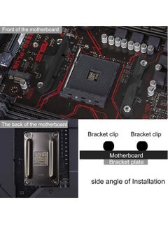 KASTWAVE 2 PCS AM4 Durable CPU Heatsink Bracket, Hook-Type Air-Cooled or Partially Water-Cooled Radiators, Suitable for AM4 (Black)  - Image 4