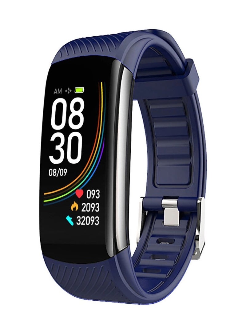 C6T Body Temperature Bracelet Watch Smart Sports Bracelet IP67 Information Push Sleep Exercise Step Waterproof Sports Smart Bracelet Blood Pressure Monitoring (Blue) - Image 1