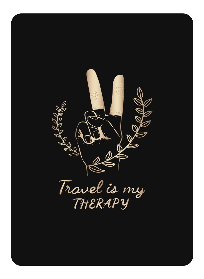 Theodor Protective Flip Case For Samsung Galaxy Tab A7 10.4 (2022) With Trifold Stand Auto Wake Sleep Shockproof CoverTravel is my Therapy - Image 1