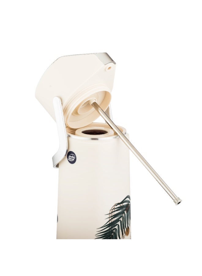 REFAN 🫖 Rivan 1L Pressure Thermos – Creamy Color with a Modern Design ✨ - Image 2