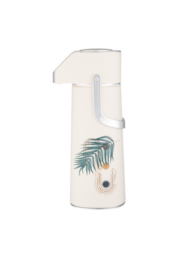 REFAN 🫖 Rivan 1L Pressure Thermos – Creamy Color with a Modern Design ✨ - Image 1