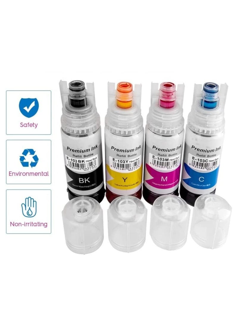Generic Printer Ink 103 for EPSON Combo Set 4-Pack Black Cyan Magenta Yellow  - Image 3