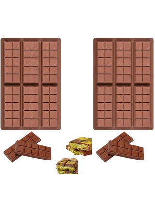 Deep Chocolate Bar Molds 2 Pack, 1 Inch Deep Large and Thick Silicone Chocolate Bar Molds for Stuffed Bar, Big Chocolate Candy Bar Mold for Filling Knafeh Pistachio Chocolate Bar - pzsku/ZF567DA441806601112EBZ/45/_/1736890961/d1e94dc7-5ca3-46b8-b6c7-6b4665abb845