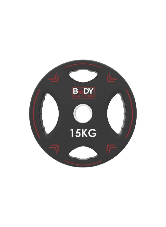 BODY SCULPTURE Sturdy Precision Olympic Weight Plates Black 15 kg BW-203-15KG-V - Image 1