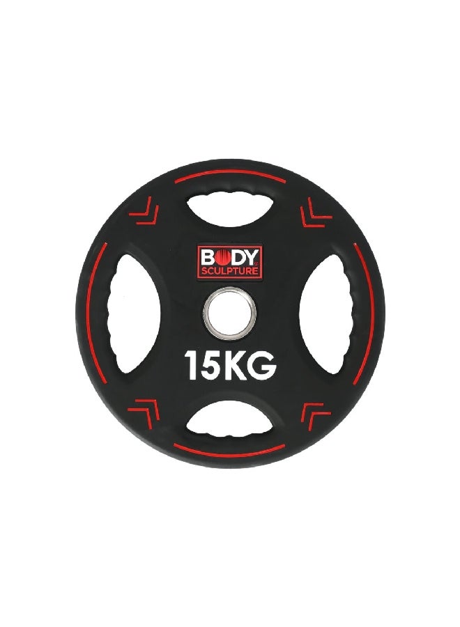 BODY SCULPTURE Sturdy Precision Olympic Weight Plates Black 15 kg BW-203-15KG-V - Image 2