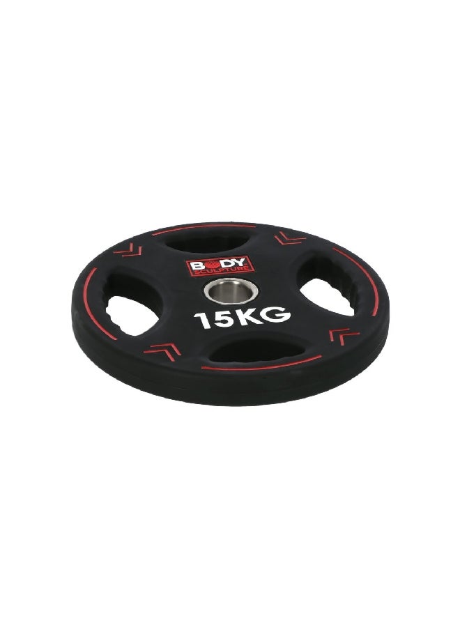 BODY SCULPTURE Sturdy Precision Olympic Weight Plates Black 15 kg BW-203-15KG-V - Image 3