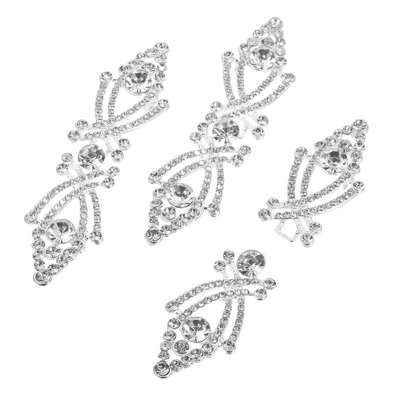 Vintage Rhinestone Hook Eye Buttons 3pcs for Coat Cardigan Closure Traditional Chinese Style - Image 2