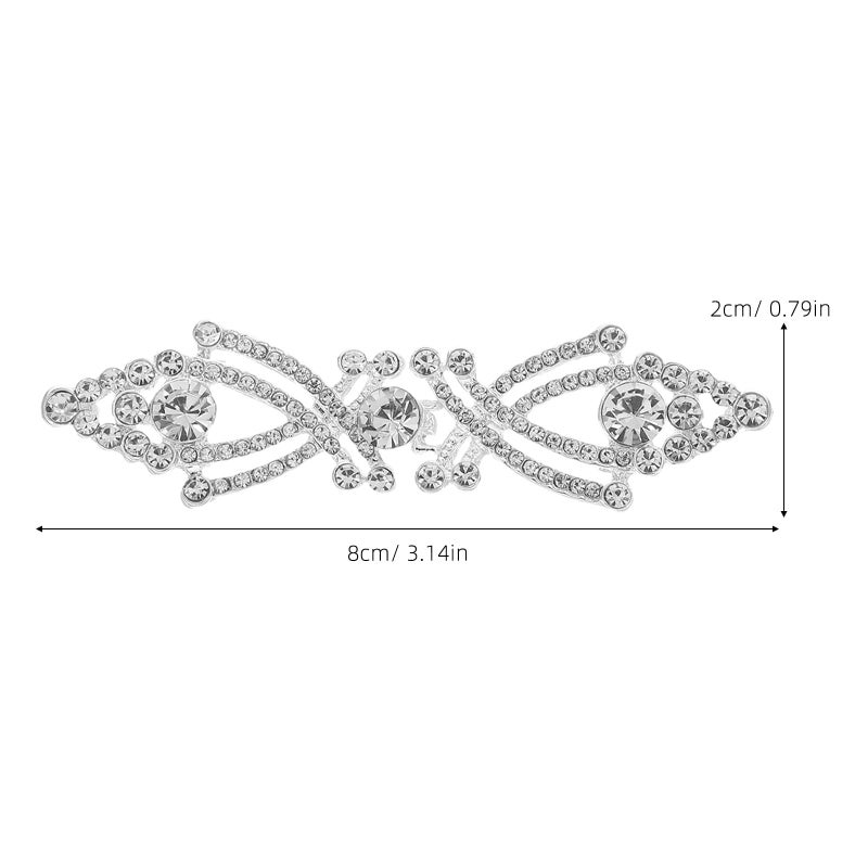 Vintage Rhinestone Hook Eye Buttons 3pcs for Coat Cardigan Closure Traditional Chinese Style - Image 3