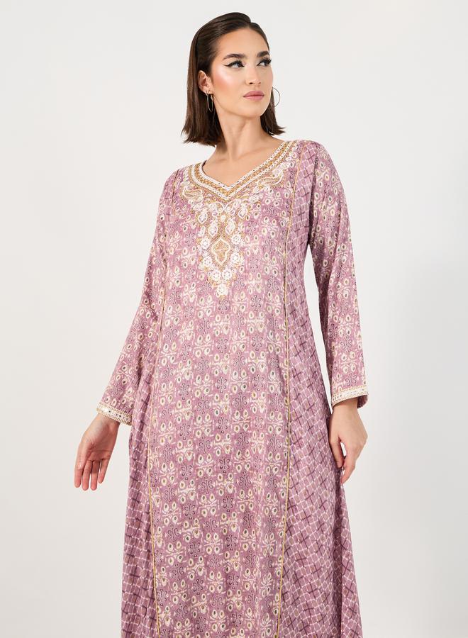 ستايلي جلابية - مطرزة بالكامل - Image 5