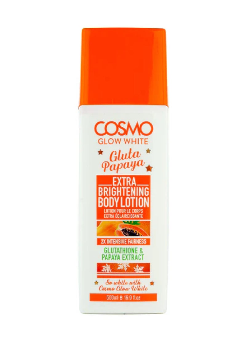 COSMO Cosmo Glow White Gluta Papaya Extra Brightening Body Lotion 500ml 