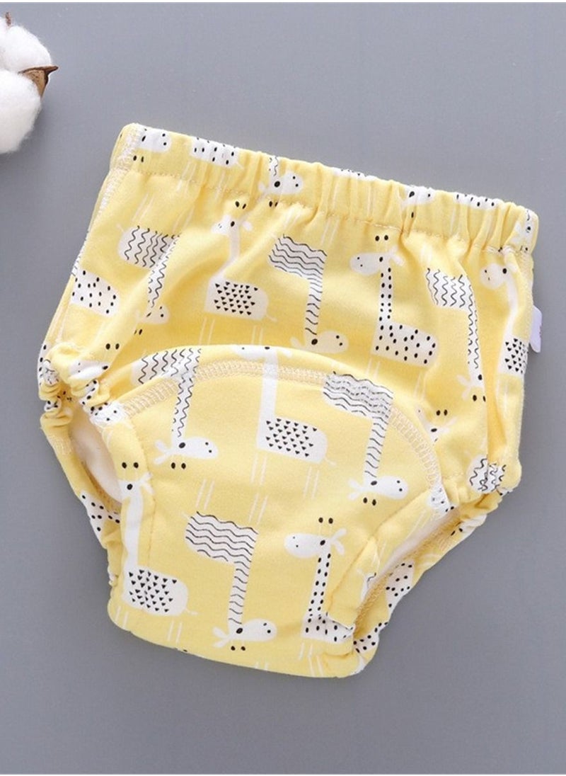 Loquat Baby Training Pants Can Be Washed With 6 Layers Of Gauze Breathable Yellow 