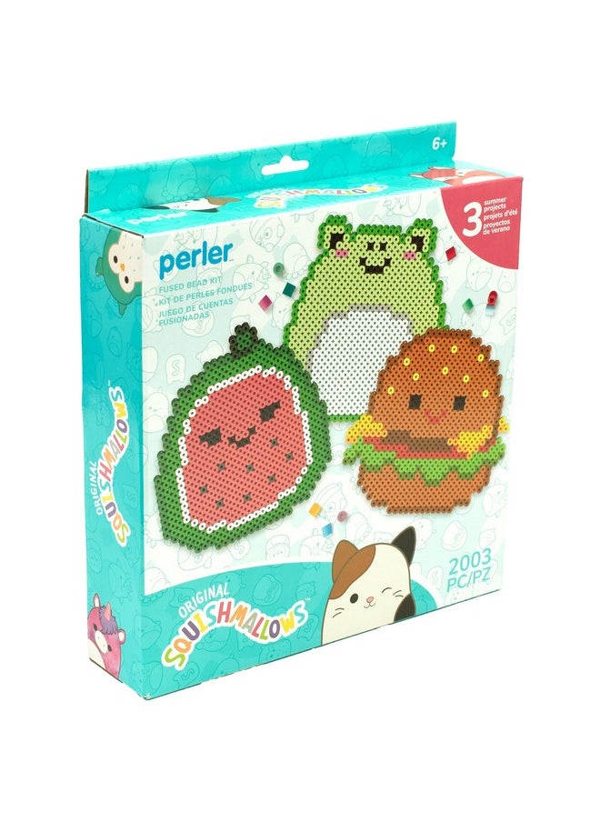 Perler - Perler 80-57135 Squishmallows Fused Bead Activity Kit with 3 Summer Projects, Multicolor, 2003 Pieces - Image 1
