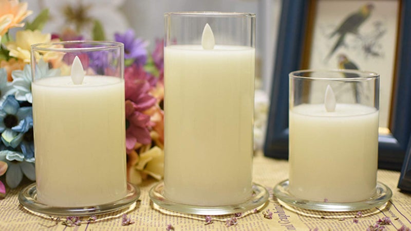 Cumuiu 2 Pack Glass Candle Holder 3" Clear Beautiful Transparent Round Candle Plate - Image 4