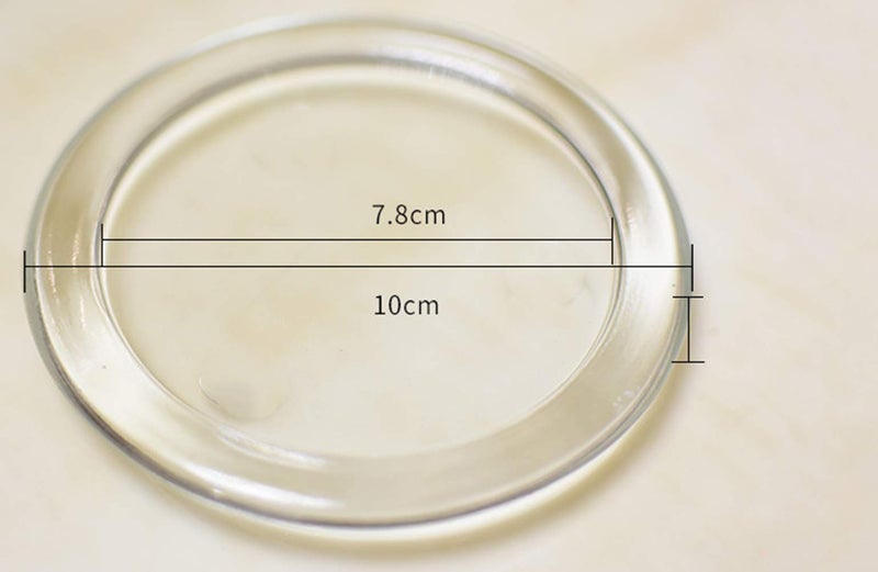 Cumuiu 2 Pack Glass Candle Holder 3" Clear Beautiful Transparent Round Candle Plate - Image 2