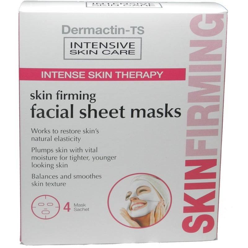 DermactinTS Intense Skin Therapy Skin Firming Facial Masks 4Count Pack of 3