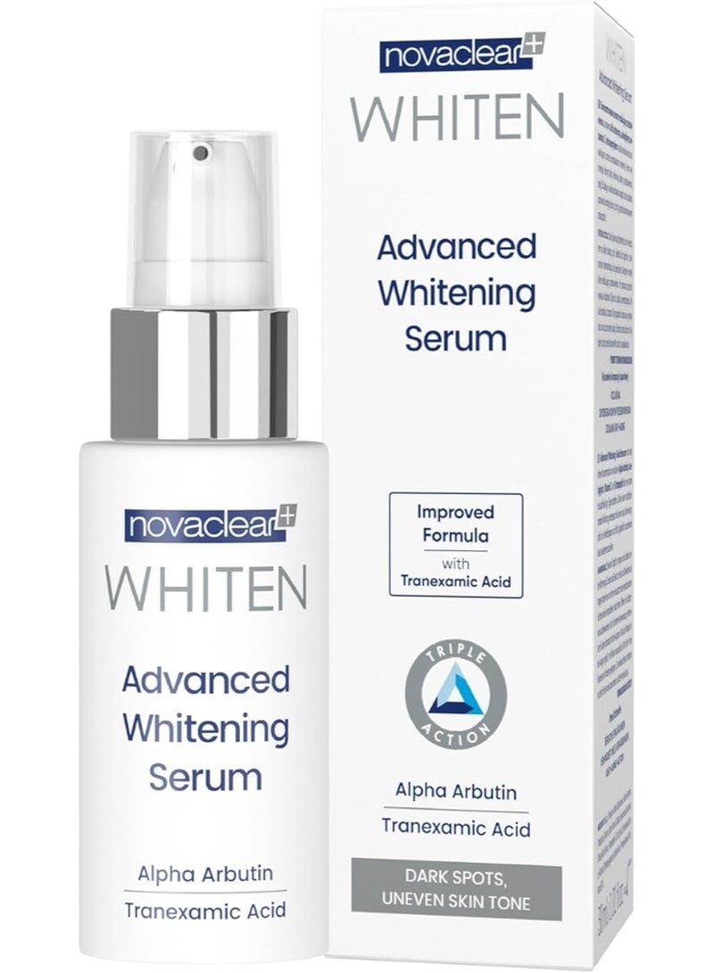 نوفاكلير Novaclear Advanced Whitening Serum – Anti Dark Spot Face Serum with Alpha Arbutin & Tranexamic Acid, Brightening Formula for Blemishes & Pigmentation 30 ML - Image 1