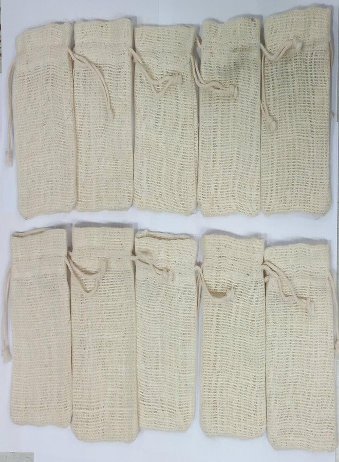 OMX Jute Potli Gift Bags Jewelry Pouches with Drawstring for Birthday, Party, Wedding Favors, Size 6 inch x 4 Inch (25 PC, Natural) - Image 1