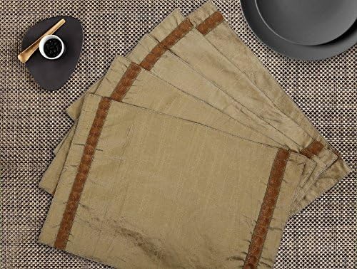Dekor World Circular Squence Gold Place Mat Set of 6 Pcs - Image 2