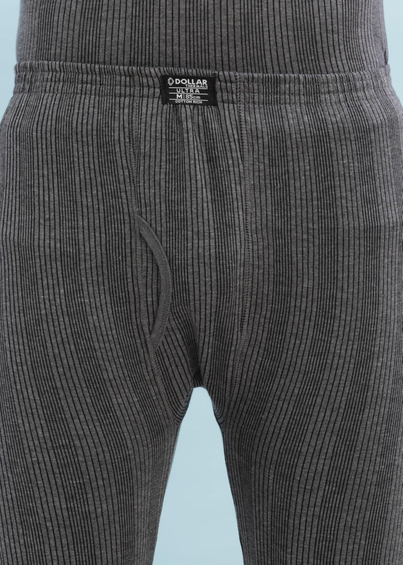 Dollar Ultra Combed Cotton Men Thermal Pyjama Charcoal Melange - Image 4