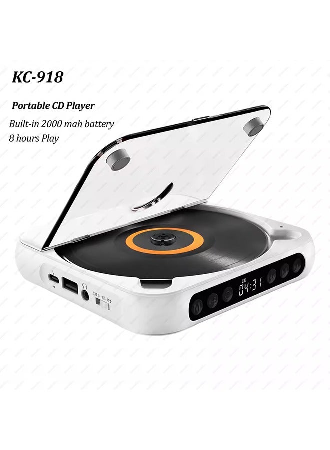KC-918 CD Player Portable Bluetooth Music Player CD Runner Dustproof Cover 6 Modes A-B Repeat Timer With Remote Control  - Image 1