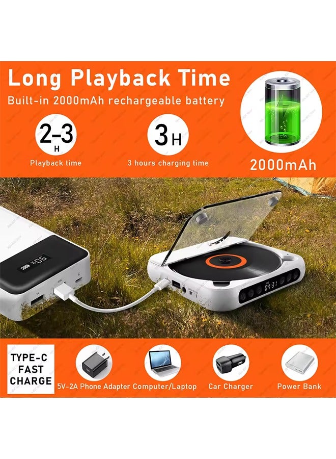 KC-918 CD Player Portable Bluetooth Music Player CD Runner Dustproof Cover 6 Modes A-B Repeat Timer With Remote Control  - Image 2