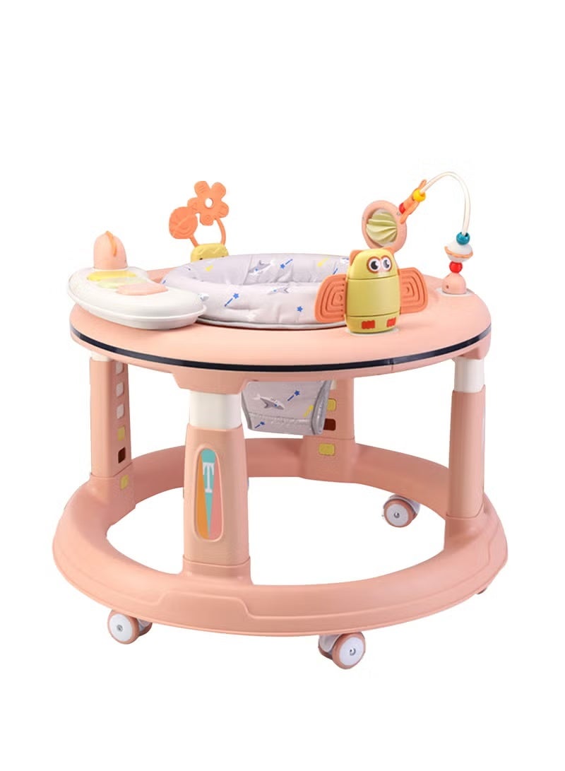 erorex Anti Rollover Baby Walker, Baby Walker With Rotating Seat And Toy Tray, Learn Walker With Light And Music, Can Sit And Push, - Image 1