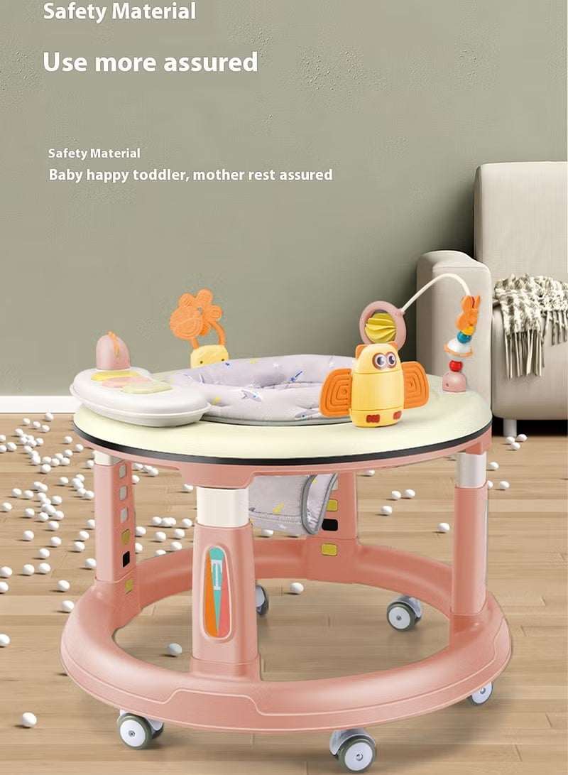 erorex Anti Rollover Baby Walker, Baby Walker With Rotating Seat And Toy Tray, Learn Walker With Light And Music, Can Sit And Push, - Image 2