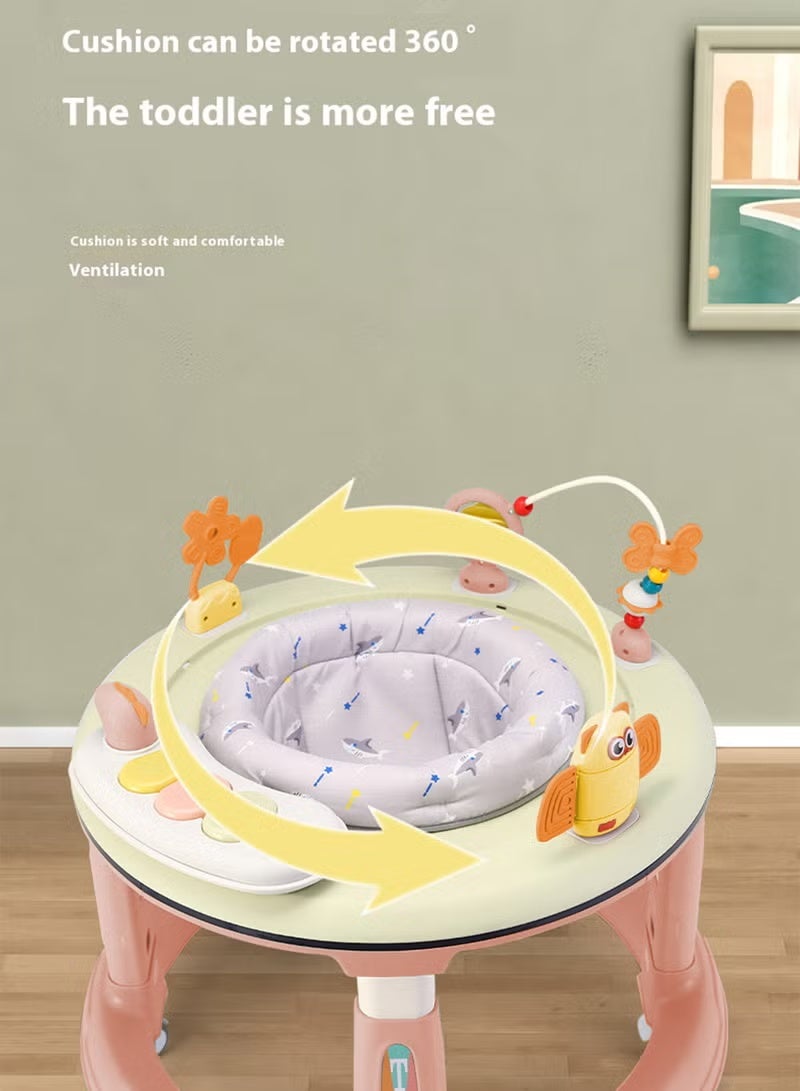 erorex Anti Rollover Baby Walker, Baby Walker With Rotating Seat And Toy Tray, Learn Walker With Light And Music, Can Sit And Push, - Image 3