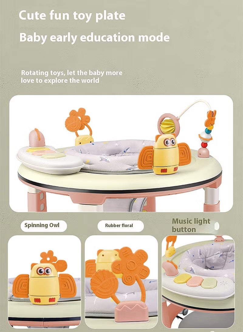 erorex Anti Rollover Baby Walker, Baby Walker With Rotating Seat And Toy Tray, Learn Walker With Light And Music, Can Sit And Push, - Image 4