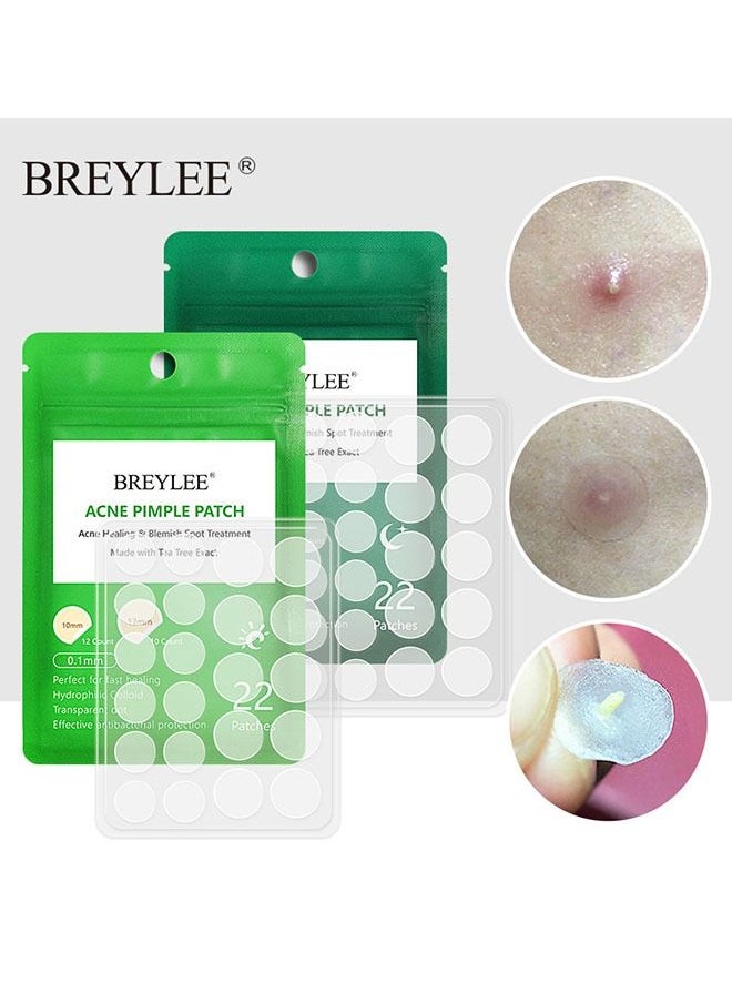 Breylee - 22 Piece Invisible Acne Treatment Pimple Patch Set Clear Daily Use - Image 1