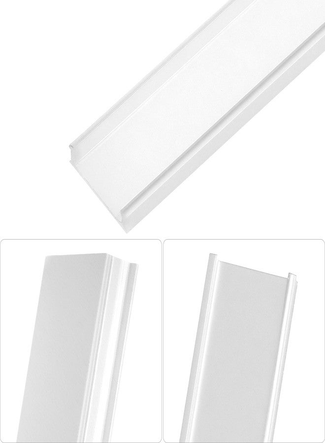 كيو دبليو او ار كي قناة إضاءة LED من QWORK، عبوة من 6 قطع، طول 3.3 قدم، بدون إطار، قناة ألومنيوم لشريط إضاءة LED مُدمج في الجدران الجافة مع موزع إضاءة حليبي، لإضاءة مميزة - Image 4