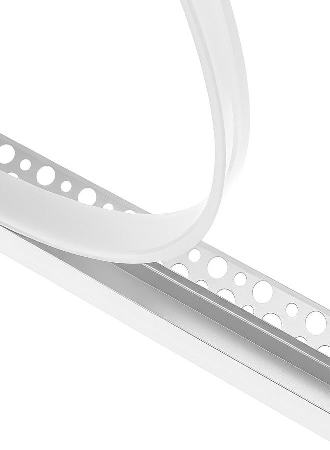 كيو دبليو او ار كي قناة إضاءة LED من QWORK، عبوة من 6 قطع، طول 3.3 قدم، بدون إطار، قناة ألومنيوم لشريط إضاءة LED مُدمج في الجدران الجافة مع موزع إضاءة حليبي، لإضاءة مميزة - Image 5