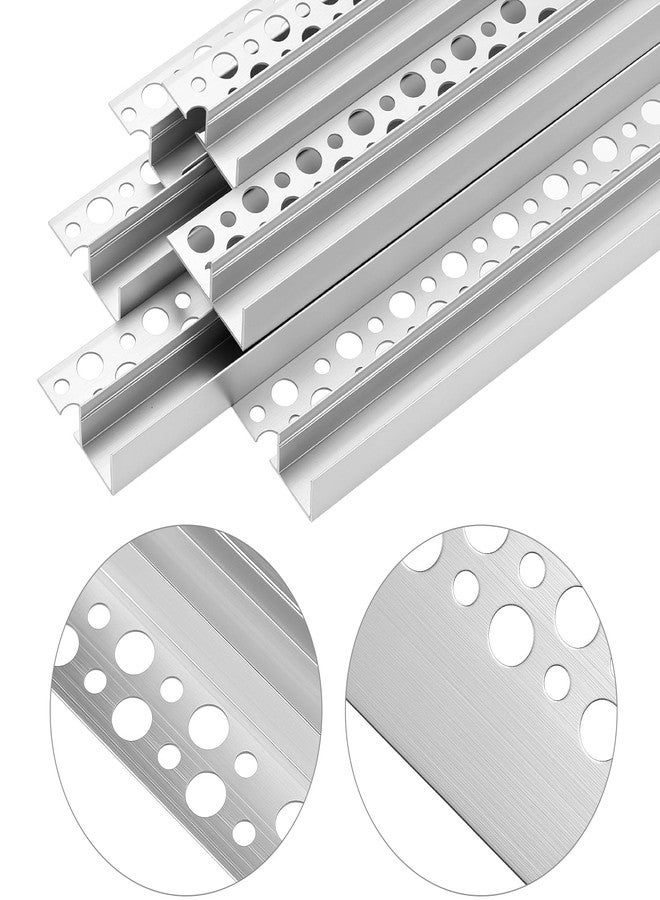 كيو دبليو او ار كي قناة إضاءة LED من QWORK، عبوة من 6 قطع، طول 3.3 قدم، بدون إطار، قناة ألومنيوم لشريط إضاءة LED مُدمج في الجدران الجافة مع موزع إضاءة حليبي، لإضاءة مميزة - Image 3